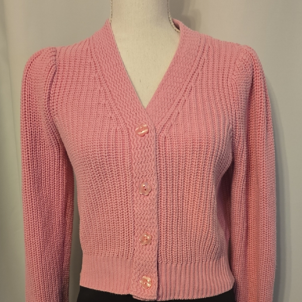 Jessica Simpson Pink Button-Up Cardigan